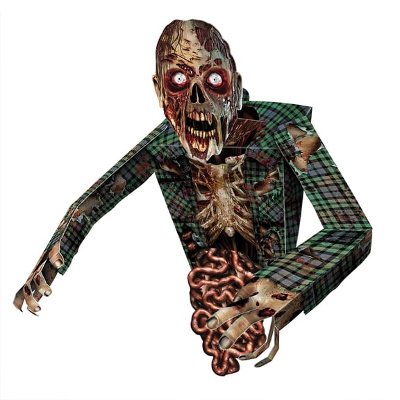 3-D Zombie Wall Decoration, 34", (1/Pkg)