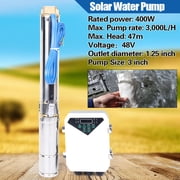 3" DC Solar Deep Bore Well Submersible Solar Water Pump with MPPT Controller 400W