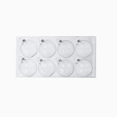 3" DIY Clear Glass Ball Ornaments - 8ct. by Make Market - Christmas Ornaments
