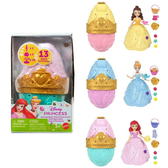 Disney Princess Easter Egg Surprise with 1 Small Doll, 2 Skirts & 10 Accessories (Styles May Vary)