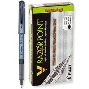 3 DOZEN Total 36 Pens, Pilot LRP V Razor Point Liquid Ink Marker XF Black 11020