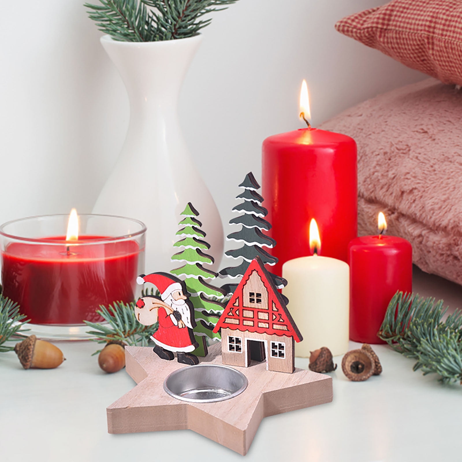 3 Day Candle Christmas Scents Candle Light Service Volcano Candle Mens for Bedroom Hands Candle ...