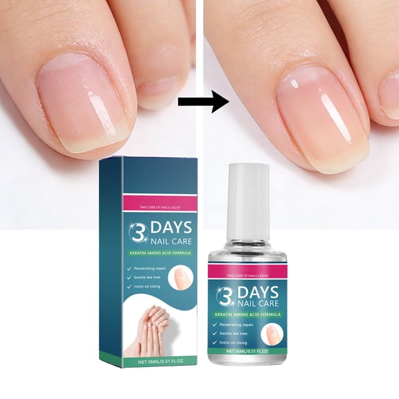 3 Days Nail Care Formula with Keratin Amino Acid & Aloe for Superior Nail, Strengthening and Hydration, for Dry, Weak & Fragile Nails