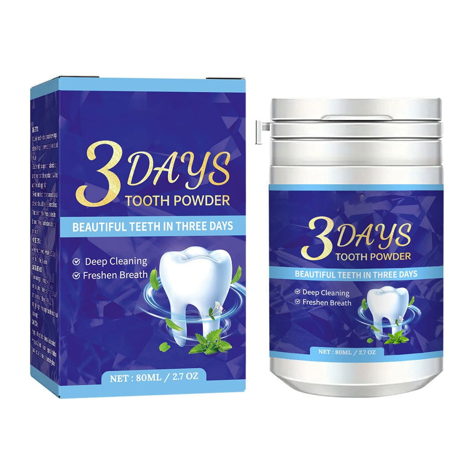 3 Days Tooth Powder, Teeth Whitening Powder, Bright Teeth Powder, Tooth