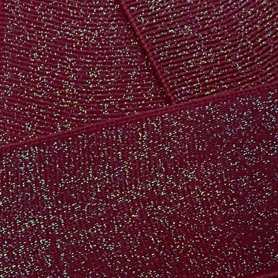 3" Dazzle Grosgrain Glitter Ribbon 789 Maroon 100yd