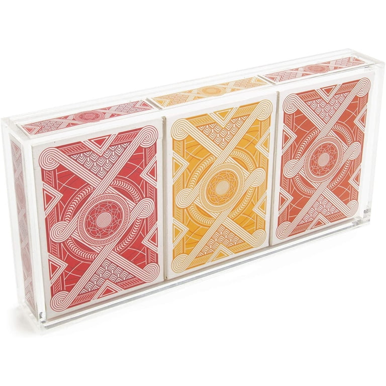 3-Deck Playing Card Display Case - Clear Acrylic Playing Card Display Case  - Collectible Playing Card Strong Acrylic Display Case for Collectible Cards,  Playing Cards, and Game Cards - Walmart.com
