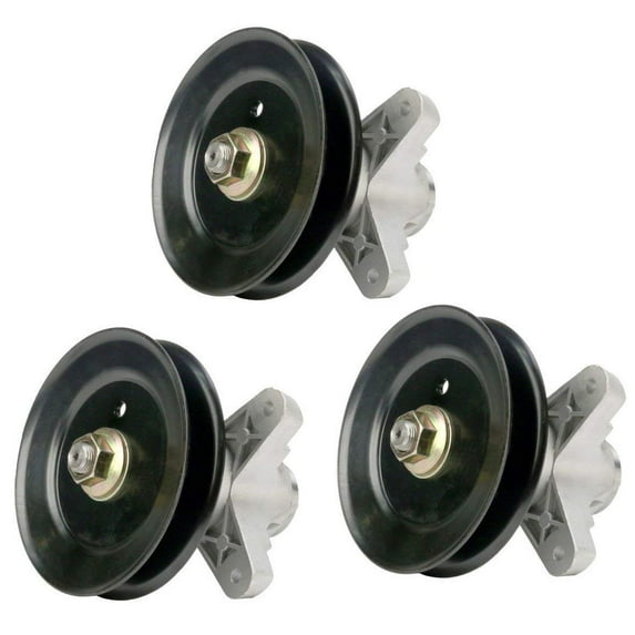 (3) Deck Spindle Assemblies Compatible With Cub Cadet 50" 618-04125 618-04126