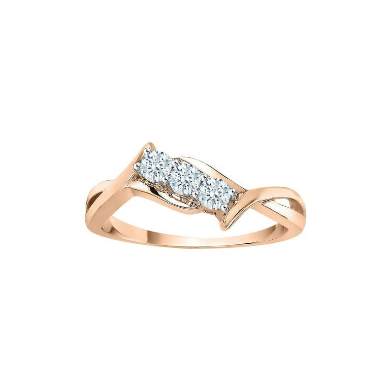 Diamond Promise Ring in 10K Rose Gold (1/4 cttw) (I-Color, SI3