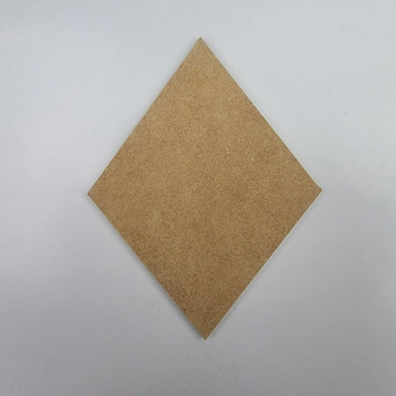 3" Diamond, Unfinished MDF Art Shape by Wooden Craft Cutouts