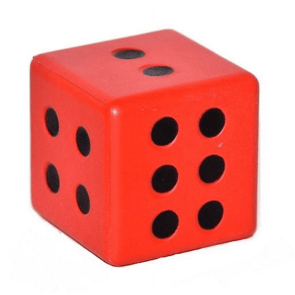 3" Die for use with American Educational Products Body IQ Board Game, Red/Black