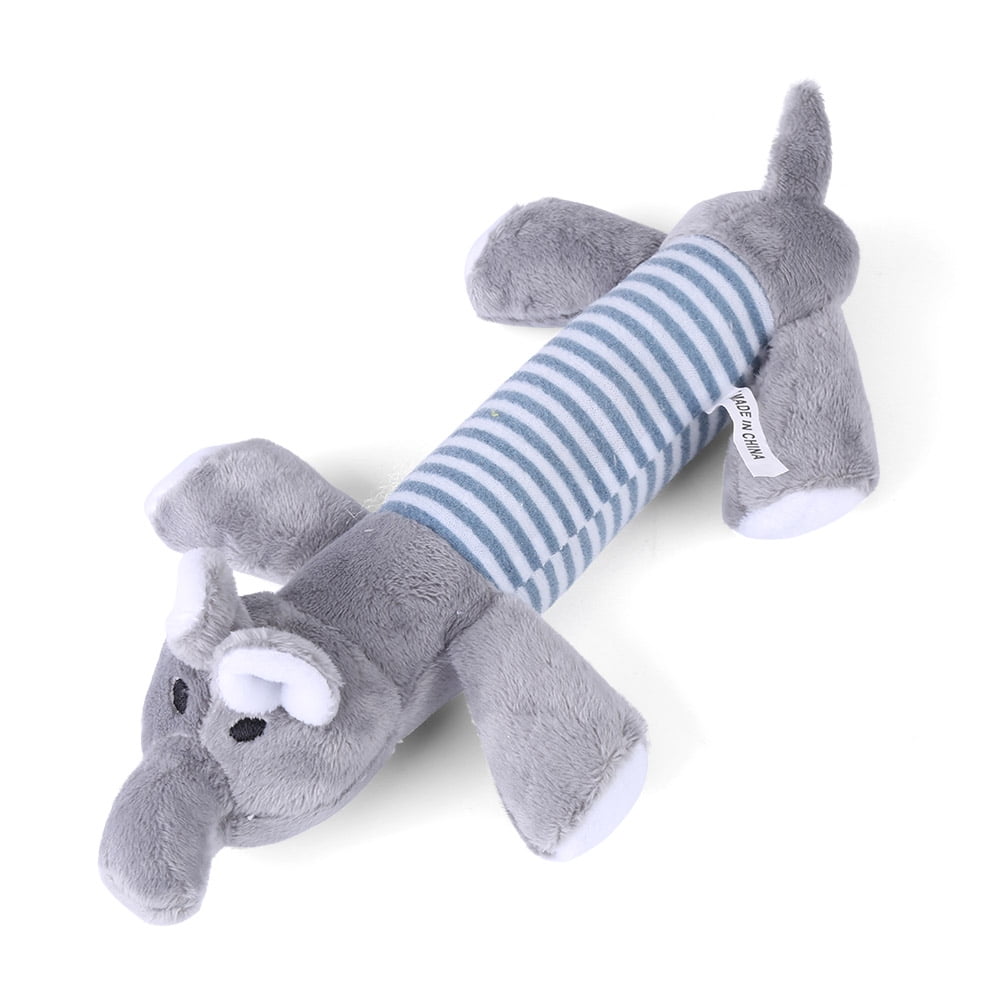 3 Different Animal Shape Types Pet Toy Puppy Chew Squeaky Plush Sound