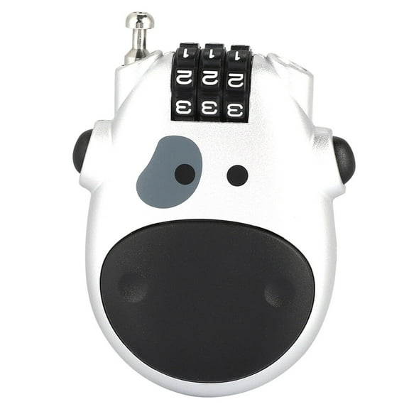 3 Digit Code Combination Padlock Adjustable Cable Locks Security Wire Combination Padlocks[Plata]