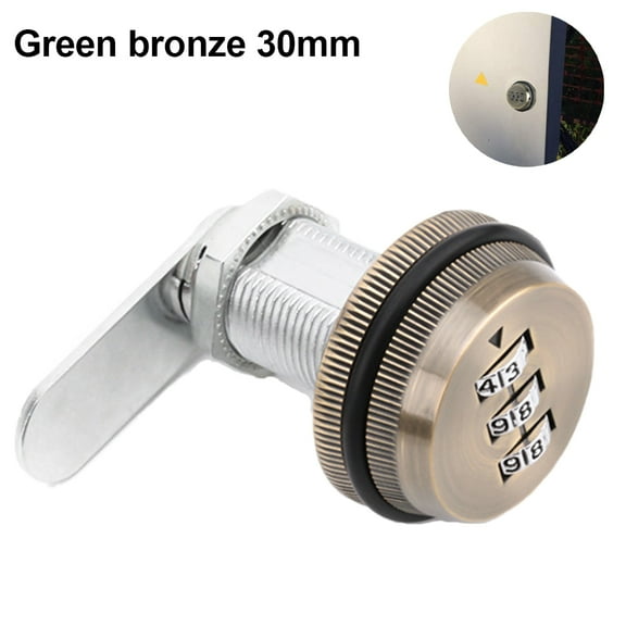 3-Digit Combination Mailbox Lock 7/8" Rotary Tongue Cam Lock