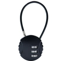 3 Digit Combination Padlock Heavy Duty Outdoor Lock Gym Travel Luggage Locker,Black