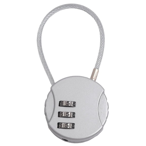 3 Digit Combination Padlock Heavy Duty Outdoor Lock Gym Travel Luggage Locker Silver Smile Home