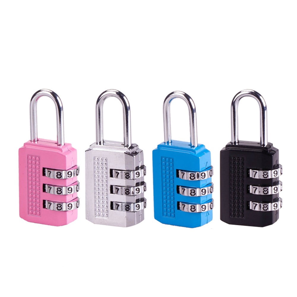Simple Coded Lock 3 Digit Combination Password Lock Zinc Alloy Security Lock Luggage ...