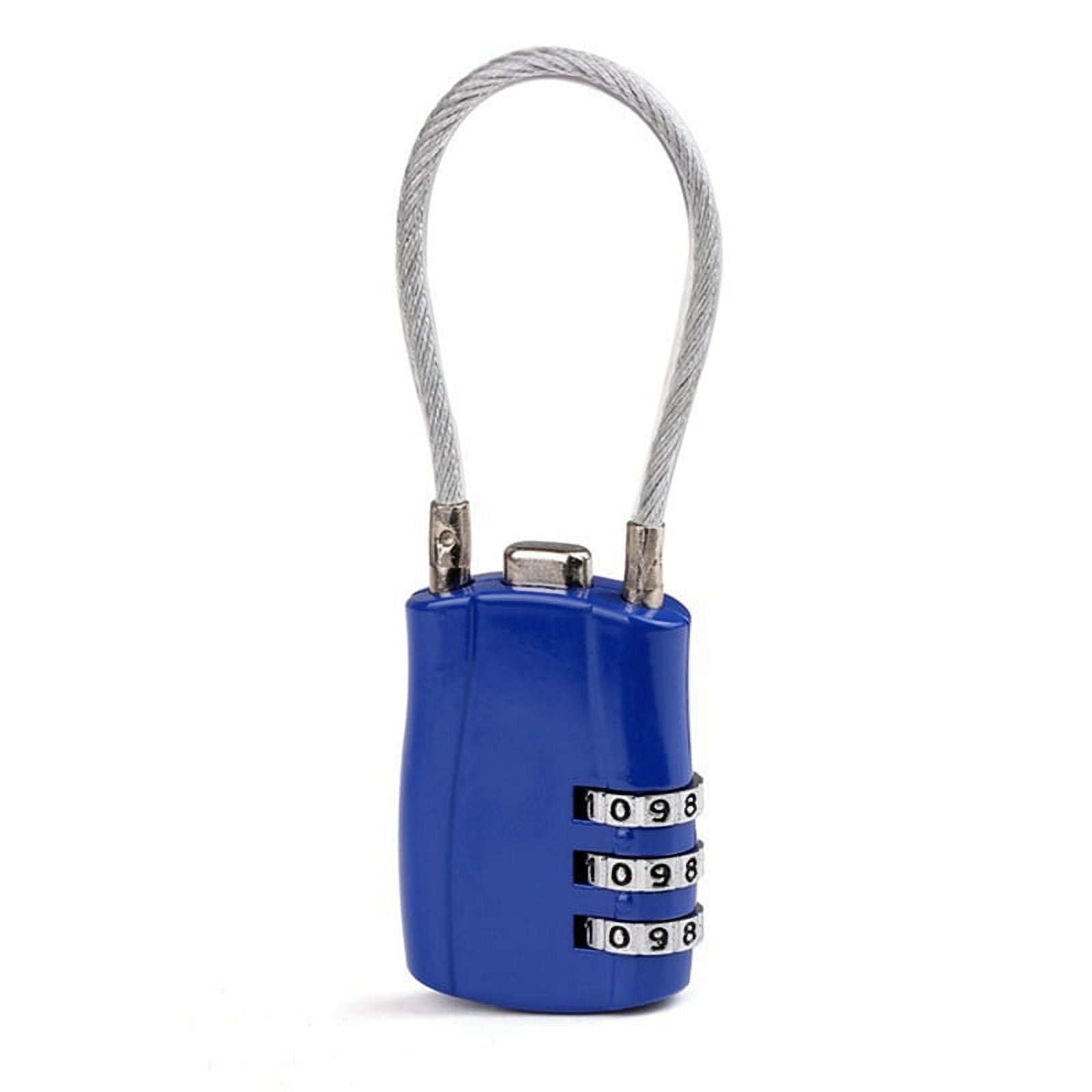 3 Digit Customs Code Lock Contrast Color Anti-Theft Padlock Portable ...