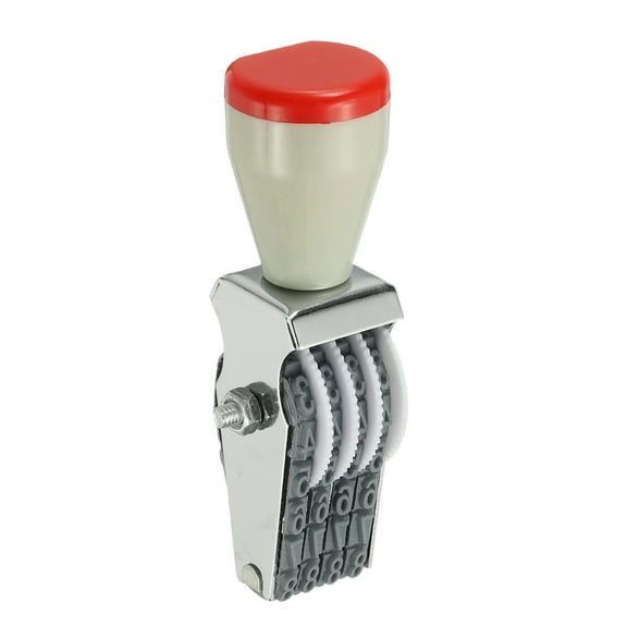 Uxcell 4 Digit Number Roller Stamp, Adjustable Rubber Stamp Symbol Office Date