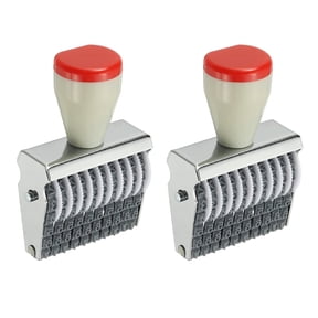 Uxcell 10 Digit Number Roller Stamp, 2Pcs Adjustable Rubber Stamp Symbol Office Date