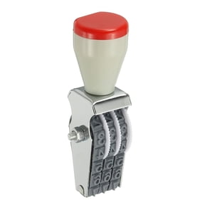 Uxcell 3 Digit Number Roller Stamp, Adjustable Rubber Stamp Symbol Office Date