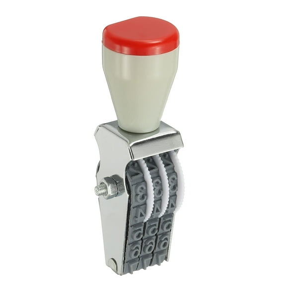 Uxcell 3 Digit Number Roller Stamp, Adjustable Rubber Stamp Symbol Office Date