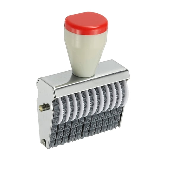 Uxcell 11 Digit Number Roller Stamp, Adjustable Rubber Stamp Symbol Office Date