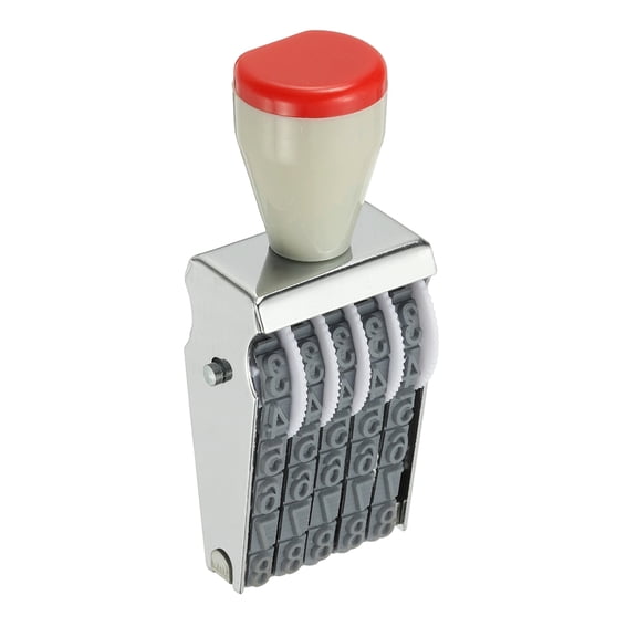 Uxcell 5 Digit Number Roller Stamp, Adjustable Rubber Stamp Symbol Office Date