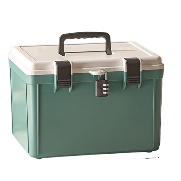 3 Digit Password Lock Safe Box Home Cash Passport Document Handheld Storage Box ,House, Apartment, Office Key Storage