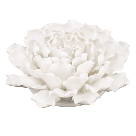 3-Dimensional Handmade Flower Wall Decor - 7" - Cream Finish