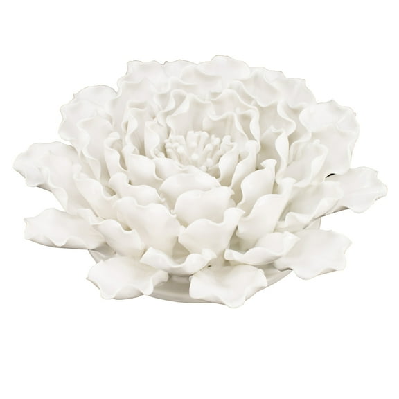 3-Dimensional Handmade Flower Wall Decor - 9" - Cream Finish