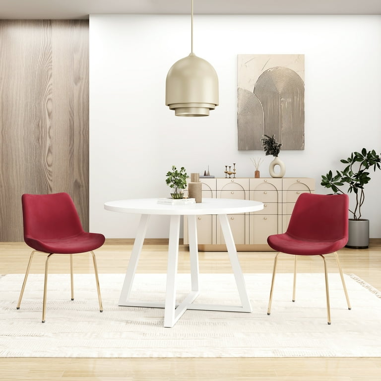 Dining Chic Design Soft Velvet Seating Contemporary Assembly