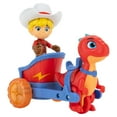 thumbnail image 1 of 3" Dino Ranch Jon and 5" Blitz Chariot Vehicle Pre-Westoric Ranchers, 1 of 6