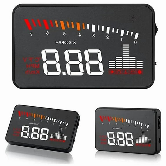 3" Display X5 OBD2 EOBD Head Up Display Speedometer Windshield Projector RPM Speed Alarm Car EU OBD HUD Display Auto Electronic Speedometer