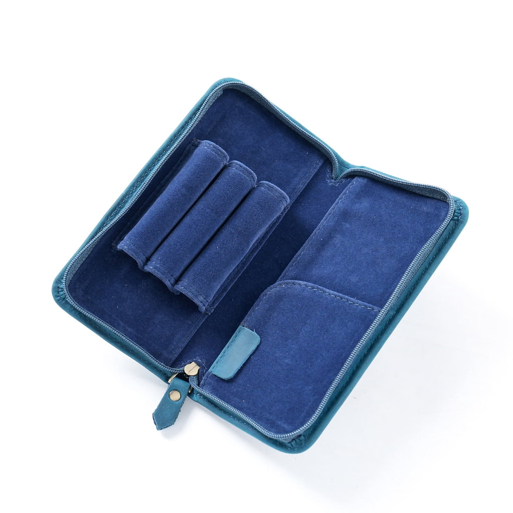 3 Divided Slots Pen Case Fountain Pen Holder Stationery Bag Pencil Organisers1eatherFountain Pen Case 3 Divided Slots Pen Bag Pencil Organiser Pencil Case