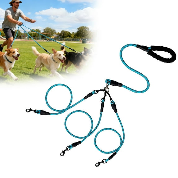 3 Dog Leash No Tangle,2 Dog Leash No Tangle,Multi Dog Leash,Reflective Dog Leash Free Multi Pet Walking Ropewith Detachable