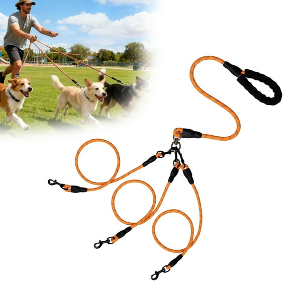 3 Dog Leash No Tangle,2 Dog Leash No Tangle,Multi Dog Leash,Reflective Dog Leash Free Multi Pet Walking Ropewith Detachable