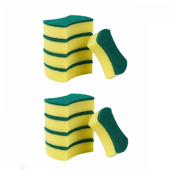 3 Dollar Items Non-Scratch Scrub Sponges, 10 Kitchen Sponges for Washing Dishes and Cleaning the Kitchen and Bath, Non-Scratch Sponge Safe for Non-Stick Cookware