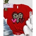 thumbnail image 1 of 3 Doodle Heart Valentines Shirt, Leopard Heart Shirt, Cute Valentines Day Shirt, Leopard Shirt, Cute Mother's Day Mom, Her Sweatshirt All Size S-5XL, 1 of 5