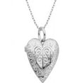 thumbnail image 1 of 3-Door Hinged Window Sterling Silver "Love" Heart Locket Necklace on Cable Chain, 18", 1 of 7