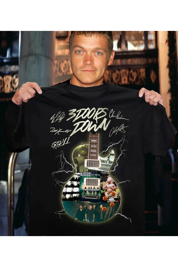 3 Doors Down Band Signature Cotton Unisex T-Shirt, up to Size 5XL