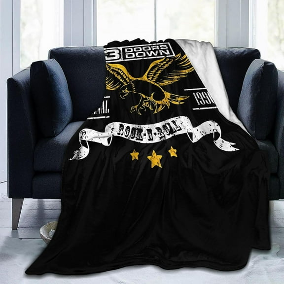3 Doors Downs Blanket Throw Bedding Room Decor Flannel Blankets for Bed Sofa Warm Blankets 40"x30"