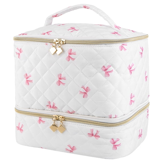 3/Double Layer Travel Makeup Bag Large Capacity Nail Polish Storage Bag Cosmetic Case Organizer for Women Travel Accessories Organizer (Style C)