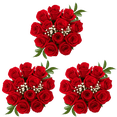 thumbnail image 1 of 3 Dozen Red Roses with Baby's breath and Green- Fresh Flower Delivery, 1 of 5