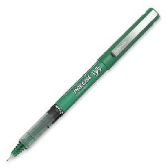 3 Dozen, Total 36 Pilot Precise V5 Stick Rolling Ball Pens, X-Fine Green (25104)