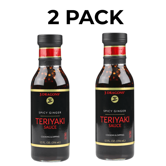 3 Dragons Spicy Ginger Teriyaki Sauce 2 Pack 12 Fl Oz