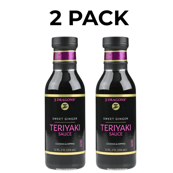 3 Dragons Sweet Ginger Teriyaki Sauce 2 Pack 12 Fl Oz