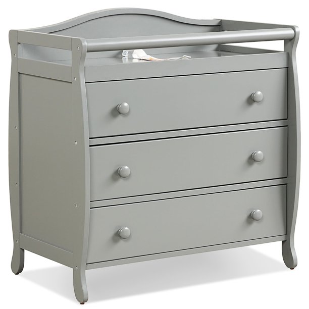 3 Drawer Changing Table Infant Diaper Changing Station with Drawers