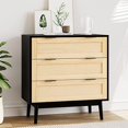 3 Drawer Dresser for Bedroom Chests of Drawers Black Dresser Organizer