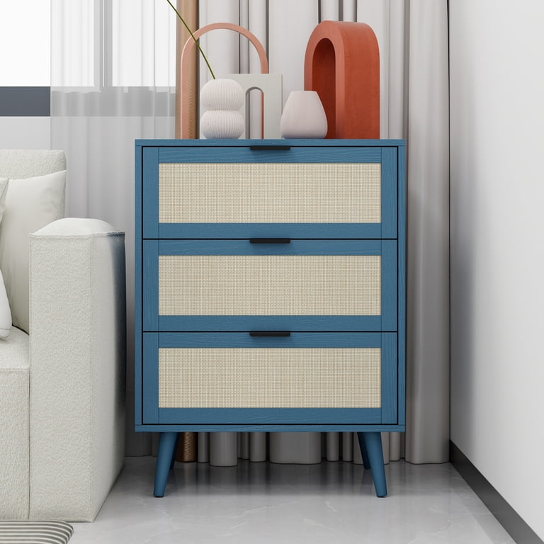 blue rattan dresser 3-Drawer Dresser, Modern Dressers Chest of 3 Drawers with Metal Handles, Clothes Organizer for Living Room, Bedroom, Wood Cabinet Bedside Table Dressers, Asymmetrical waist corset Sherri Hill Strapless Lace Color:Black and Blush 47.2 in