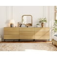 thumbnail image 1 of 3 Drawer Dresser Set of 3 for Bedroom, Minimalist Chest of Drawers with Storage, 9 Drawer Dresser with Reeded Design, Wooden Modern Dresser for Living Room, Bedroom, Entryway, 1 of 8